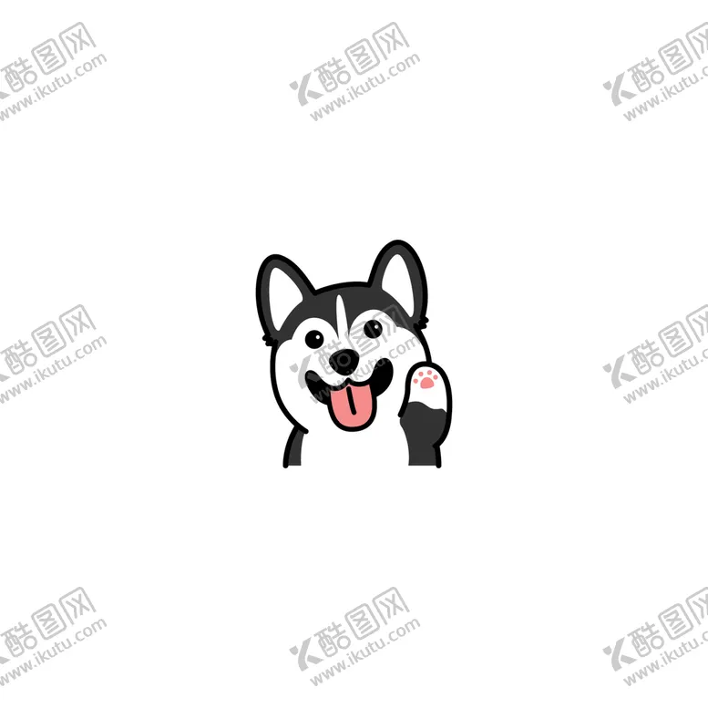编号：26174510051817432675【酷图网】源文件下载-卡通哈士奇
