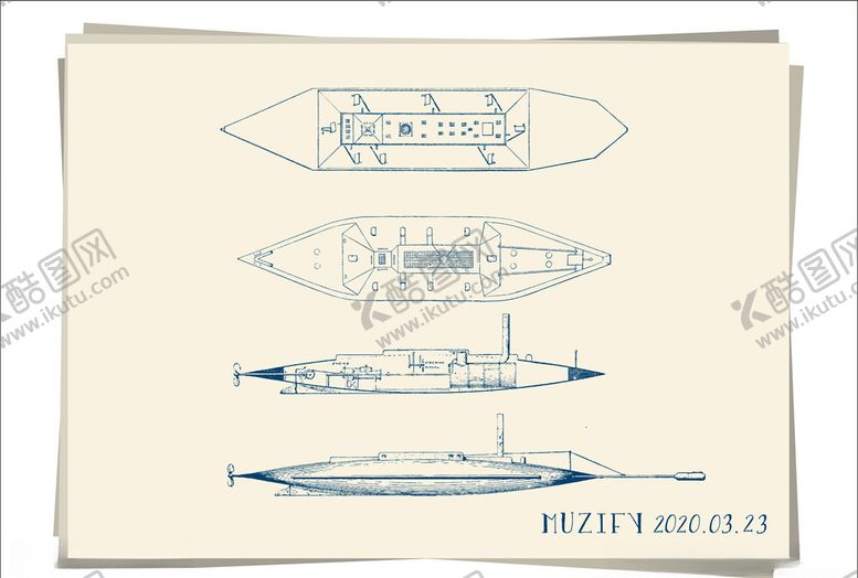 编号：59665509101321052151【酷图网】源文件下载-2款入远洋船俯视图
