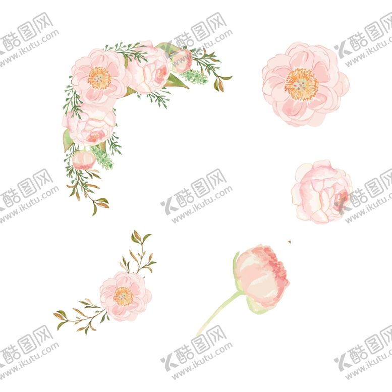 编号：30558807071638056210【酷图网】源文件下载-花环粉色花粉色花朵粉色
