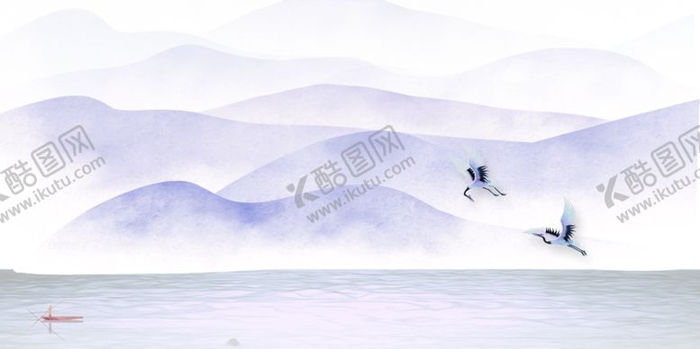 编号：26053410040622325522【酷图网】源文件下载-中式山水背景画