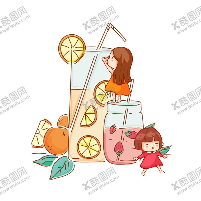 编号：85572806180347107851【酷图网】源文件下载-饮料饮品夏季人物合成海报素材