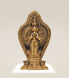 鎏金千手观音像