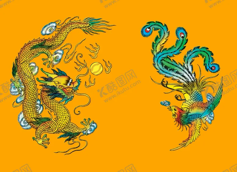 编号：12274206251448309257【酷图网】源文件下载-龙凤图