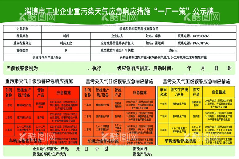 编号：80190910160738454777【酷图网】源文件下载-工业企业重污染天气应急响应