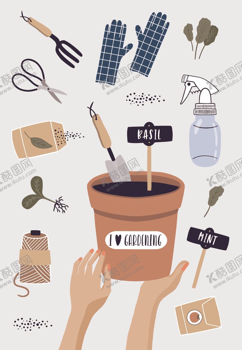 编号：20027309101422042319【酷图网】源文件下载-园艺养护