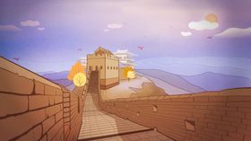 中国风建筑插画