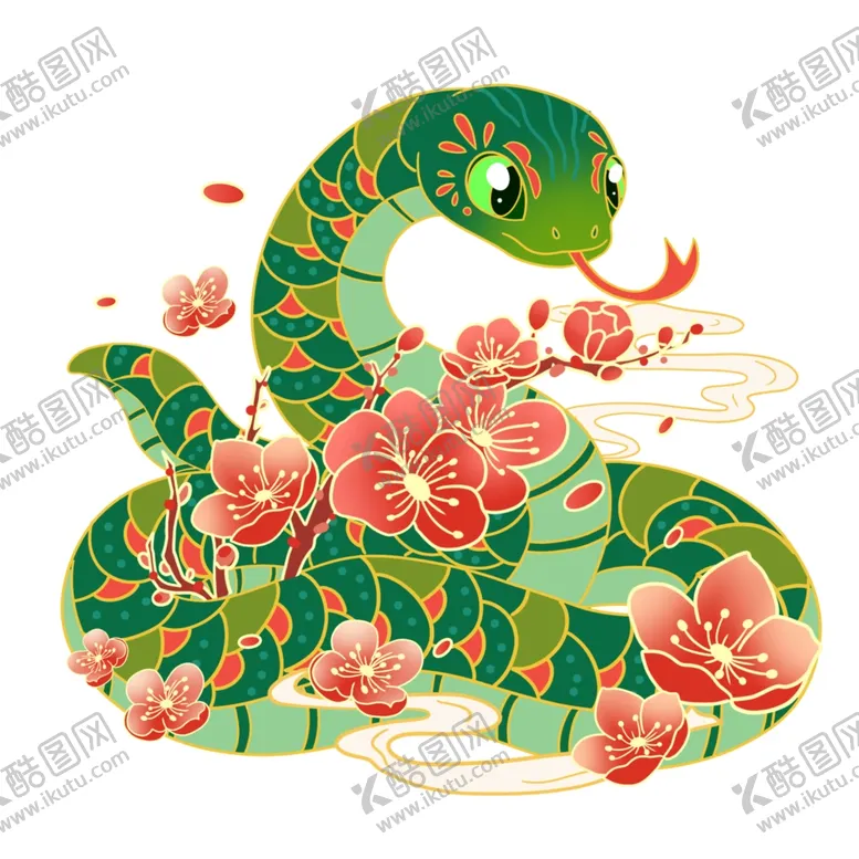 编号：24313902240531404410【酷图网】源文件下载-国潮新年蛇年小蛇