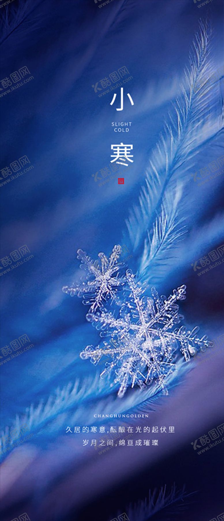 编号：94784204202200406497【酷图网】源文件下载-蓝色简洁小寒节气海报
