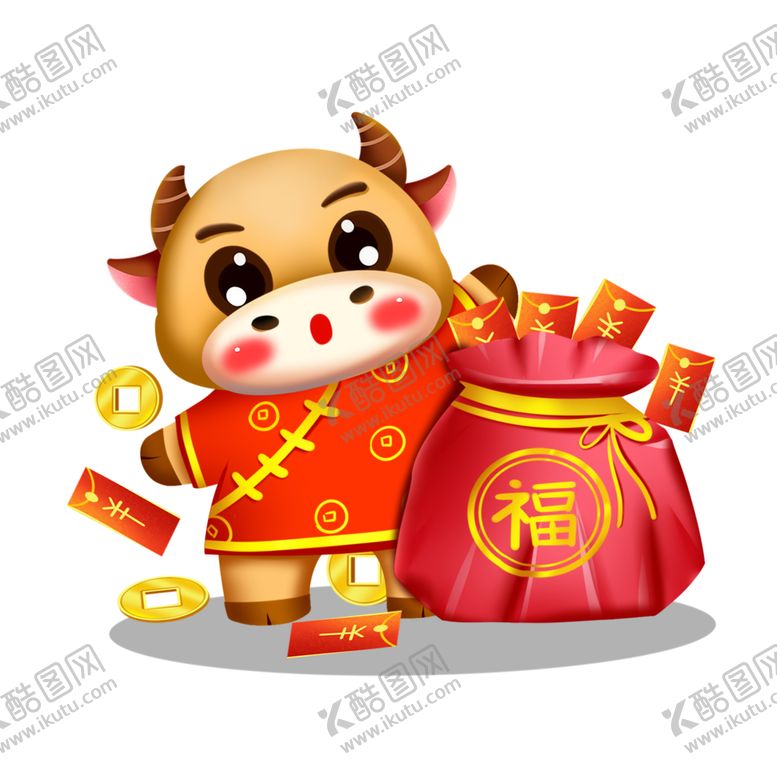 编号：52131505120554249321【酷图网】源文件下载-牛卡通形象(222)