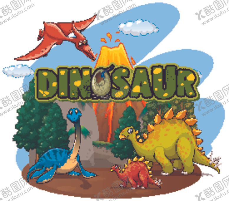 编号：92746909210745444054【酷图网】源文件下载-卡通恐龙