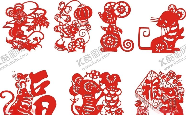 编号：53508310230356363369【酷图网】源文件下载-老鼠剪纸