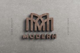 高端立体logo样机