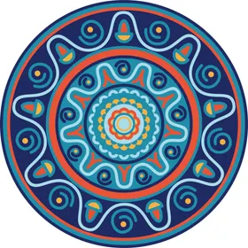 彩色复古花纹典欧式背景png