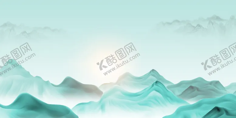 编号：36909312011817252259【酷图网】源文件下载-手绘水墨山水