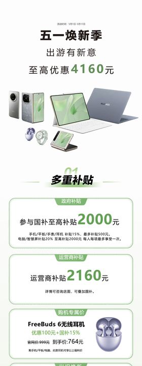 五一踏青数码大促详情页