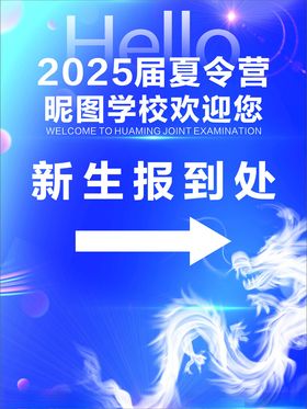 夏令营欢迎水牌