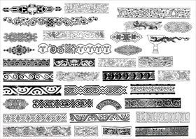 花纹花边传统图案装饰雕花