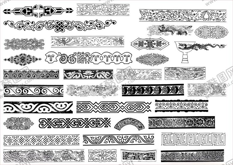 编号：84661011021432279236【酷图网】源文件下载-花纹花边传统图案装饰雕花