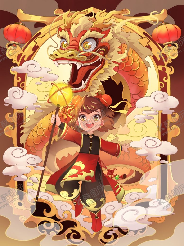 编号：96434811290735053229【酷图网】源文件下载-龙年背景