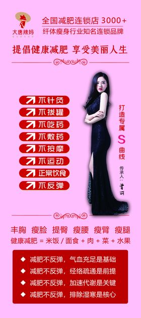 大唐辣妈减肥易拉宝海报X展架