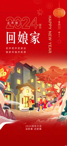 初一到初七年俗春节年俗海报