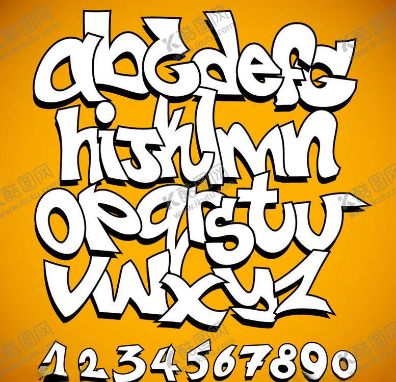 编号：76276309220735233516【酷图网】源文件下载-涂鸦字母