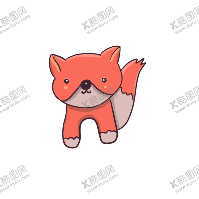编号：25622304290135053672【酷图网】源文件下载-手绘狐狸可爱动物