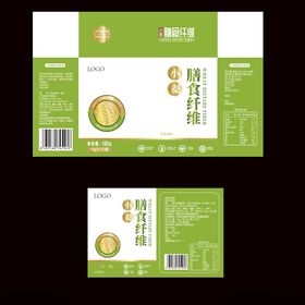 绿色清新小麦包装设计图