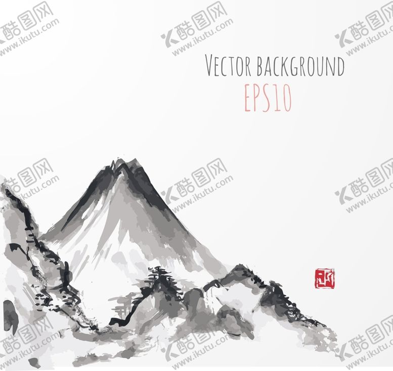 编号：53801609151052369325【酷图网】源文件下载-水墨山水风景画