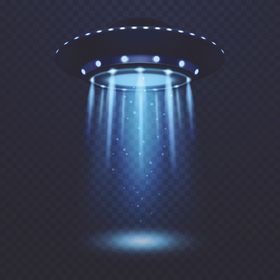 矢量卡通UFO飞碟