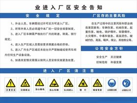 入厂告知牌