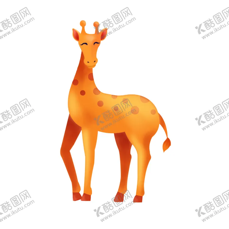 编号：49657907062018316724【酷图网】源文件下载-卡通长颈鹿