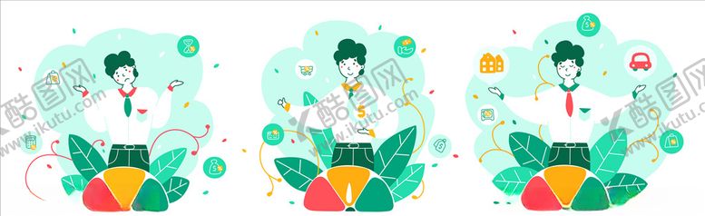编号：10340206290854482549【酷图网】源文件下载-购物插画
