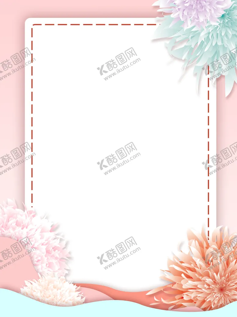 编号：80271909130218393245【酷图网】源文件下载-花朵边框背景妇女节