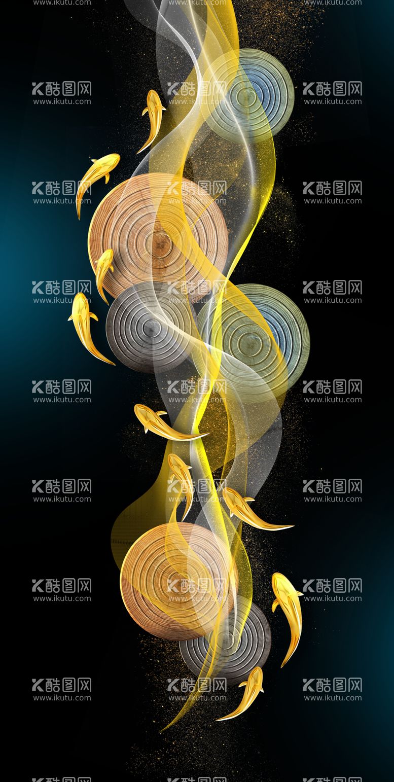 编号：15914012161229103223【酷图网】源文件下载-九鱼图装饰画