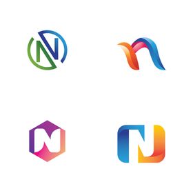 字母图标 N logo 标志