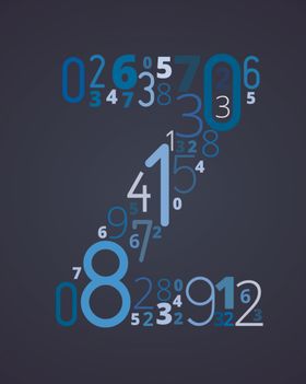蓝色字体科技艺术字设计金星素材