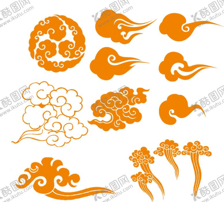 编号：49832510041738436042【酷图网】源文件下载-中国风祥云图案花纹底纹PNG