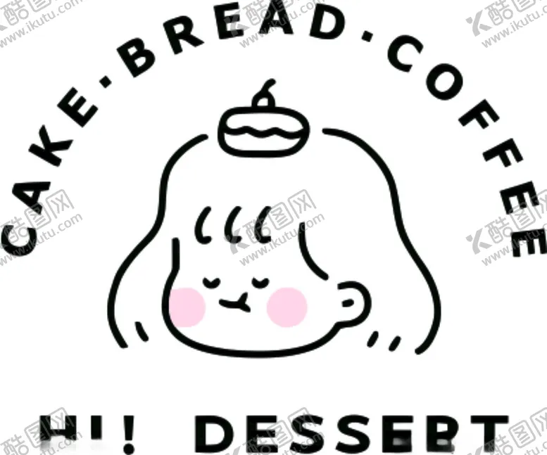 编号：12498902160319192773【酷图网】源文件下载-线条蛋糕女孩