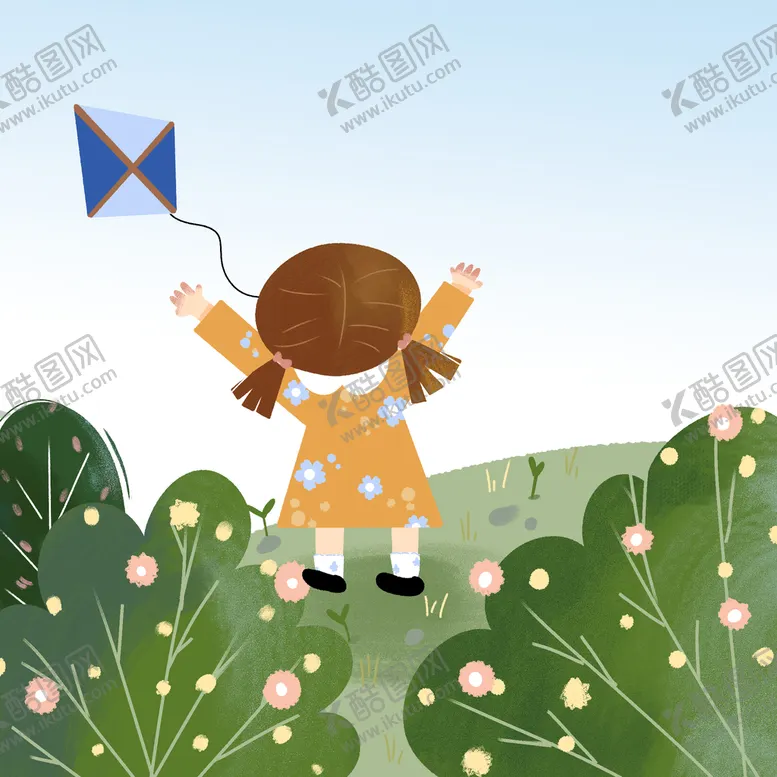编号：21635810021322118341【酷图网】源文件下载- 郊游放风筝 