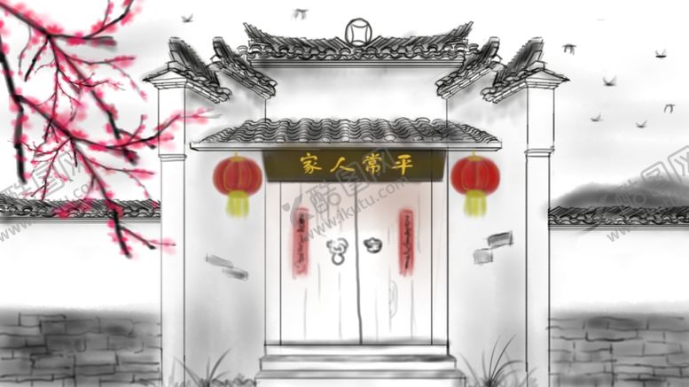 编号：76493509240409155071【酷图网】源文件下载-中国风建筑插画