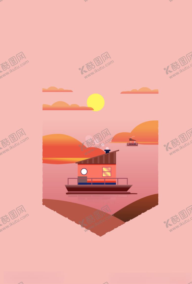 编号：98057109191134482795【酷图网】源文件下载-矢量风景插画水乡