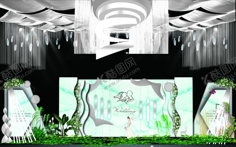 编号：15222809290948328597【酷图网】源文件下载-蓝色婚礼