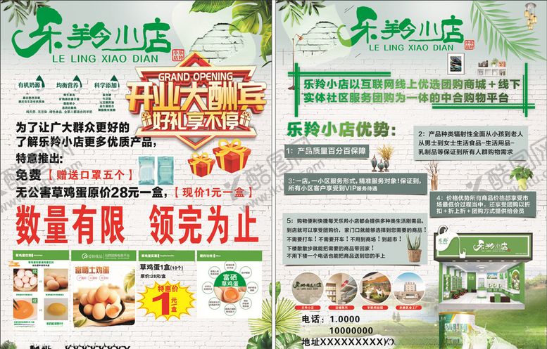 编号：58064206260531595411【酷图网】源文件下载-乐羚小店宣传单