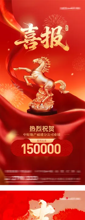 红金大气喜报战报