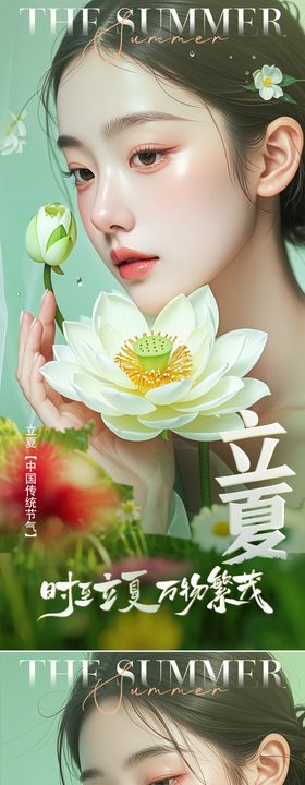 医美立夏夏至节气海报