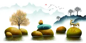无框画