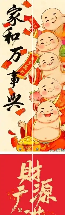 喜庆新年卡通财神装饰图