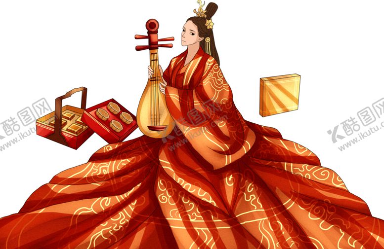 编号：64824405101319196688【酷图网】源文件下载-古风人物女性插画卡通海报素材