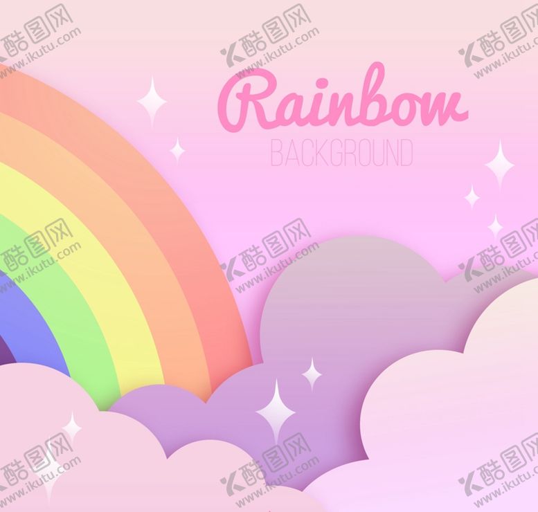 编号：57706211021637234843【酷图网】源文件下载-彩虹云朵背景